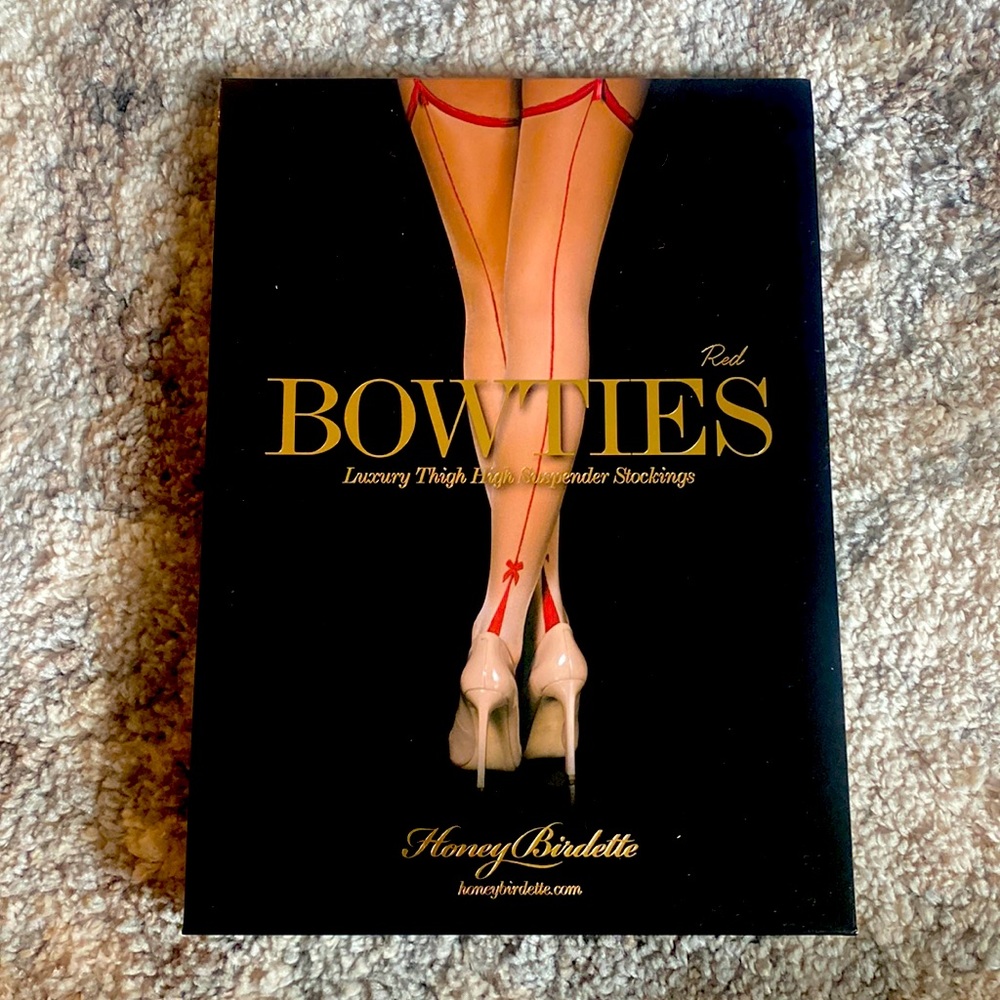 Honey Birdette Red Bow ties Stockings